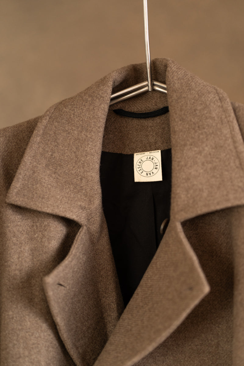 JAN JAN VAN ESSCHE-COAT #27-NATURAL BROWN