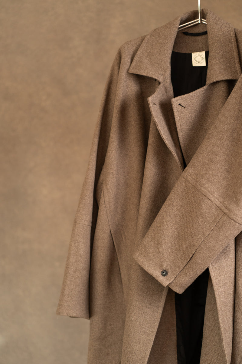 JAN JAN VAN ESSCHE-COAT #27-NATURAL BROWN