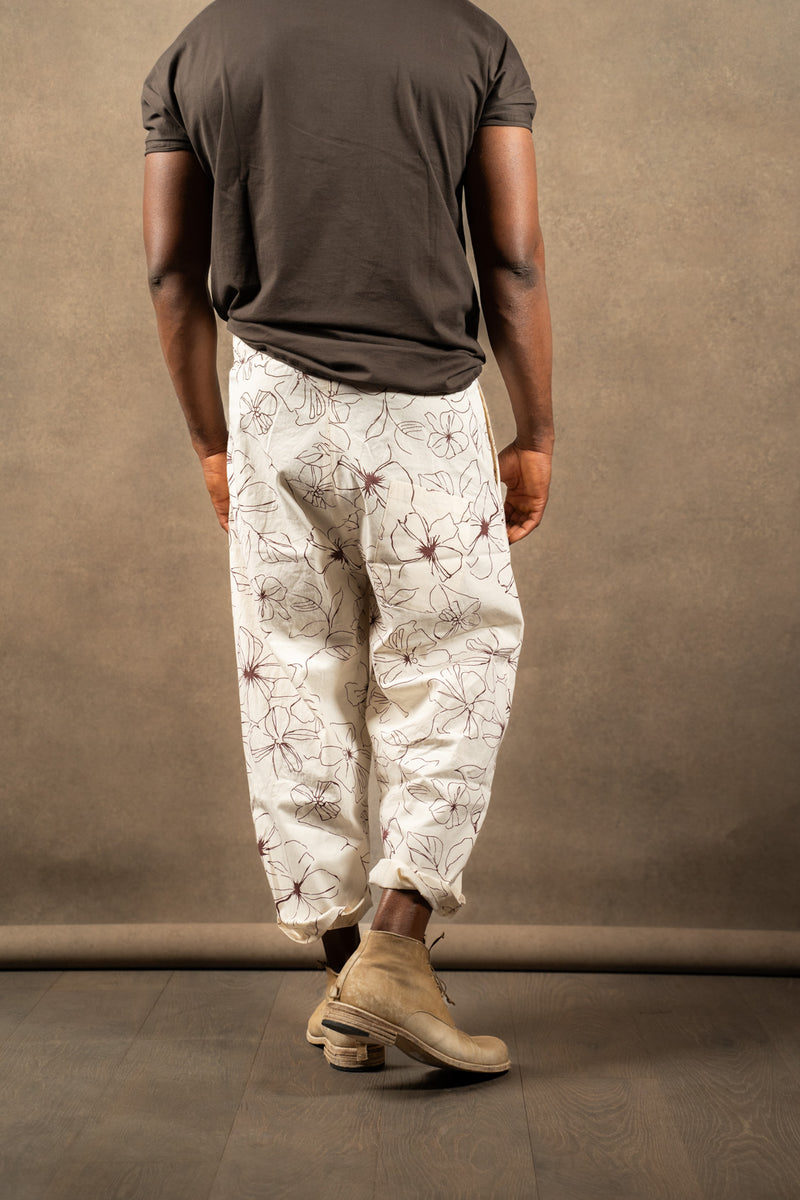 HANNIBAL COLLECTION-TROUSERS WALI 216.-PRINTED FLORAL