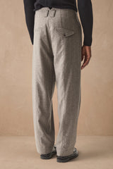 HANNIBAL COLLECTION-TROUSERS- HOMER 222.-GREY MARBLE