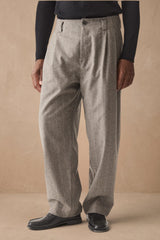 HANNIBAL COLLECTION-TROUSERS- HOMER 222.-GREY MARBLE