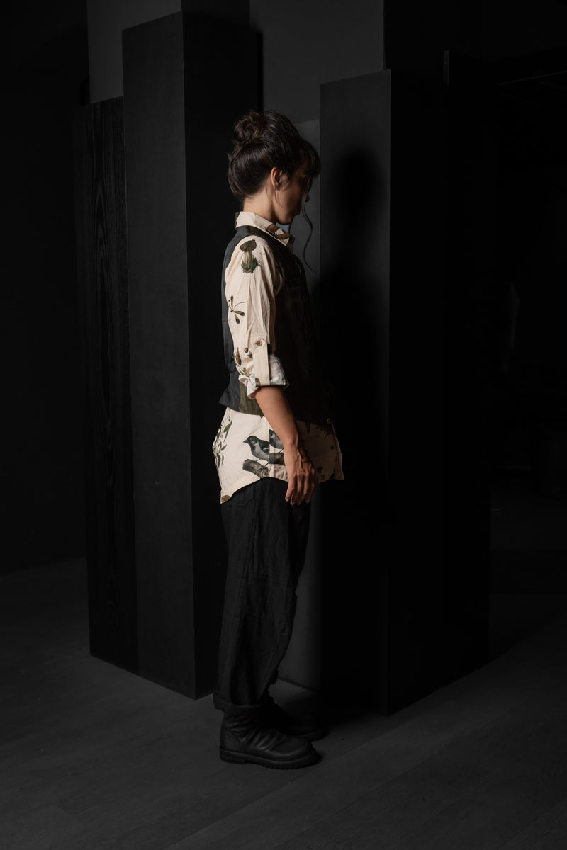 ALEKSANDR MANAMIS-WAISTCOAT-2251279-STRIPED VELVET