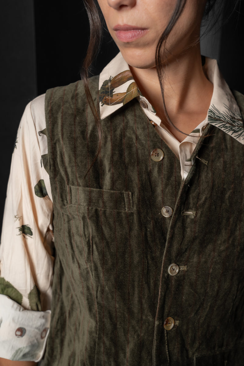 ALEKSANDR MANAMIS-WAISTCOAT-2251279-STRIPED VELVET
